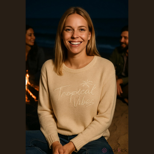 Beachly X Goldfish Kiss tropical vibes Oversized Sweater Size M